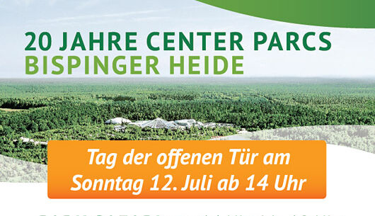 Center Parcs Bispingen feiert 20 jähriges Jubiläum